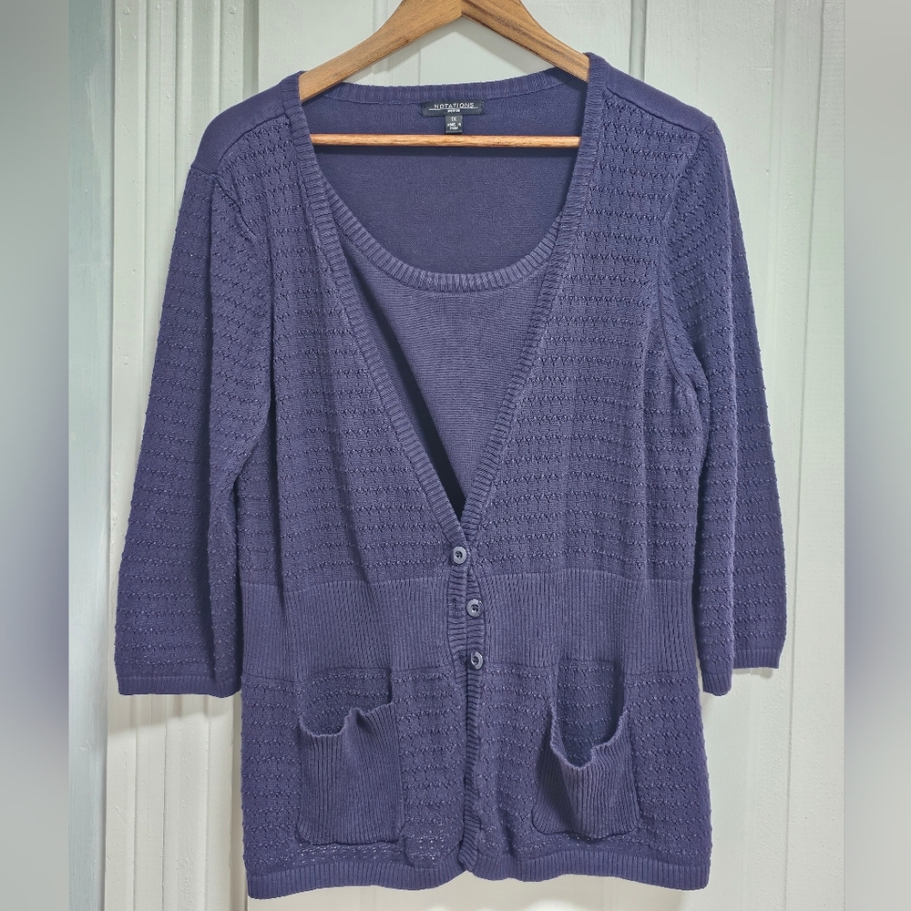 Notations Women's Navy Sweater
